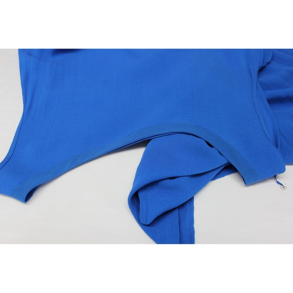 Eileen Fisher Silk‎ Crepe Boat Neck Sleeveless Tea Length Dress Women's Medium - Picture 11 of 12